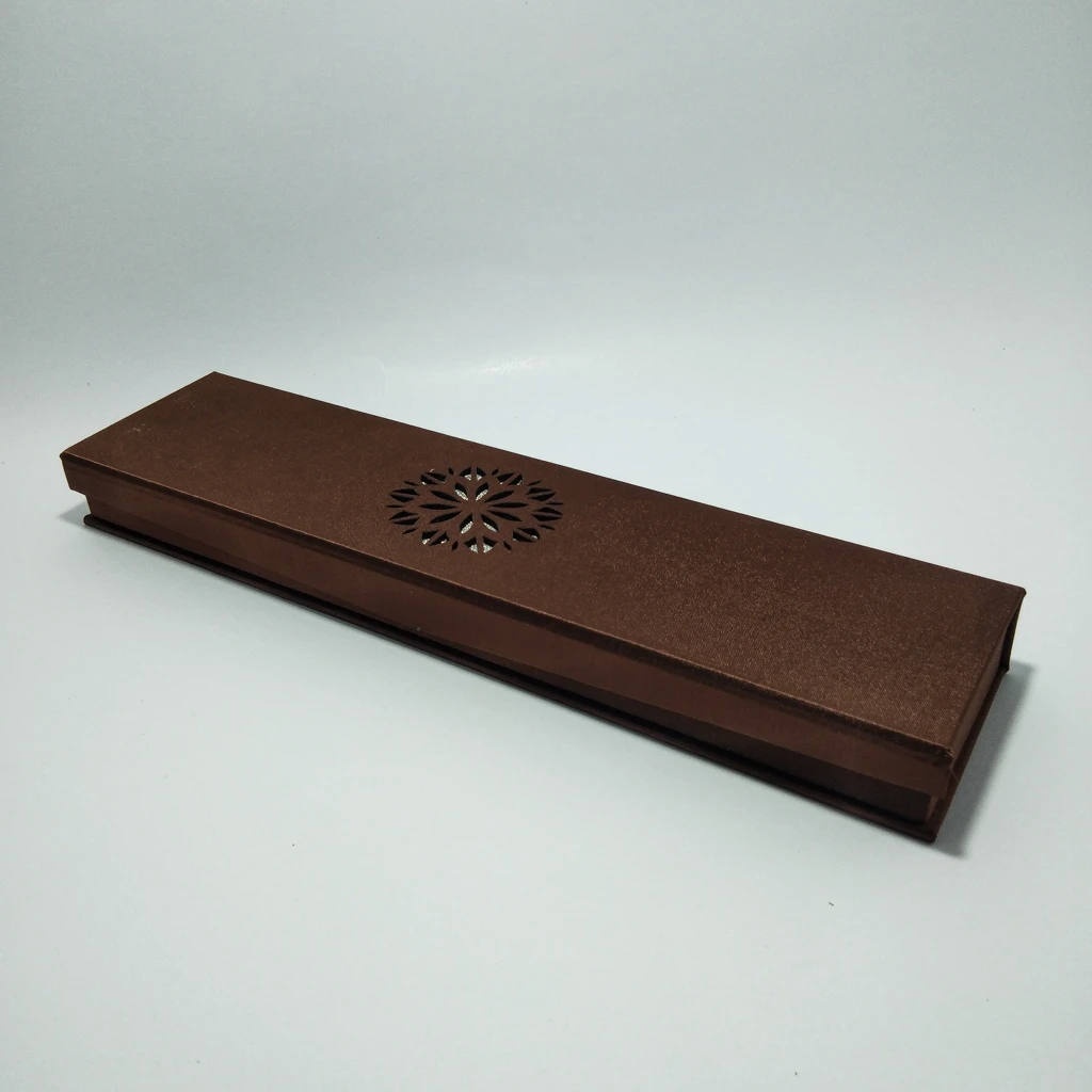 brown satin laser big chain box 