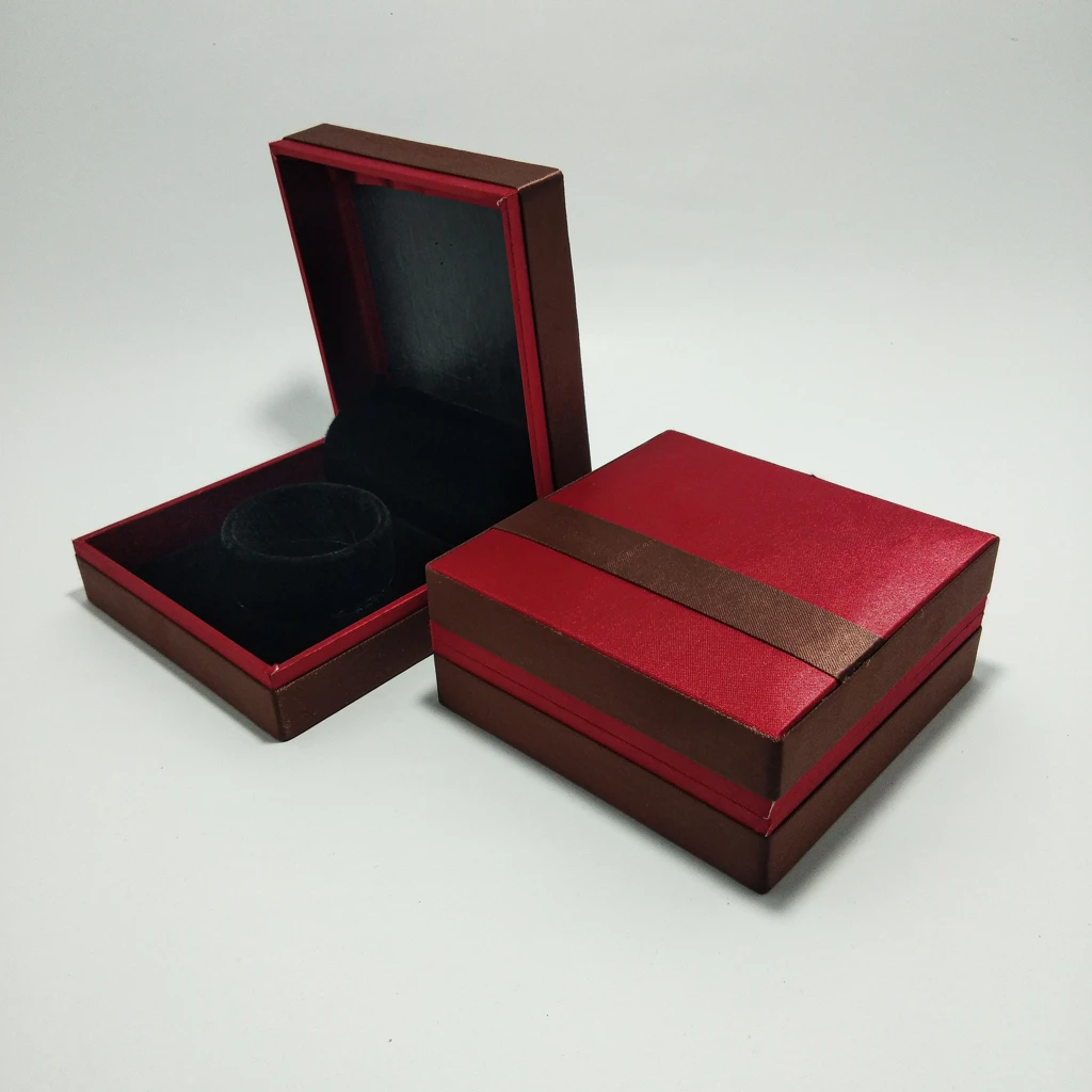jewellery box red brown satin kitkat bangles
